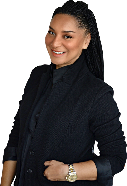 Woman wearing watch dressed in black
